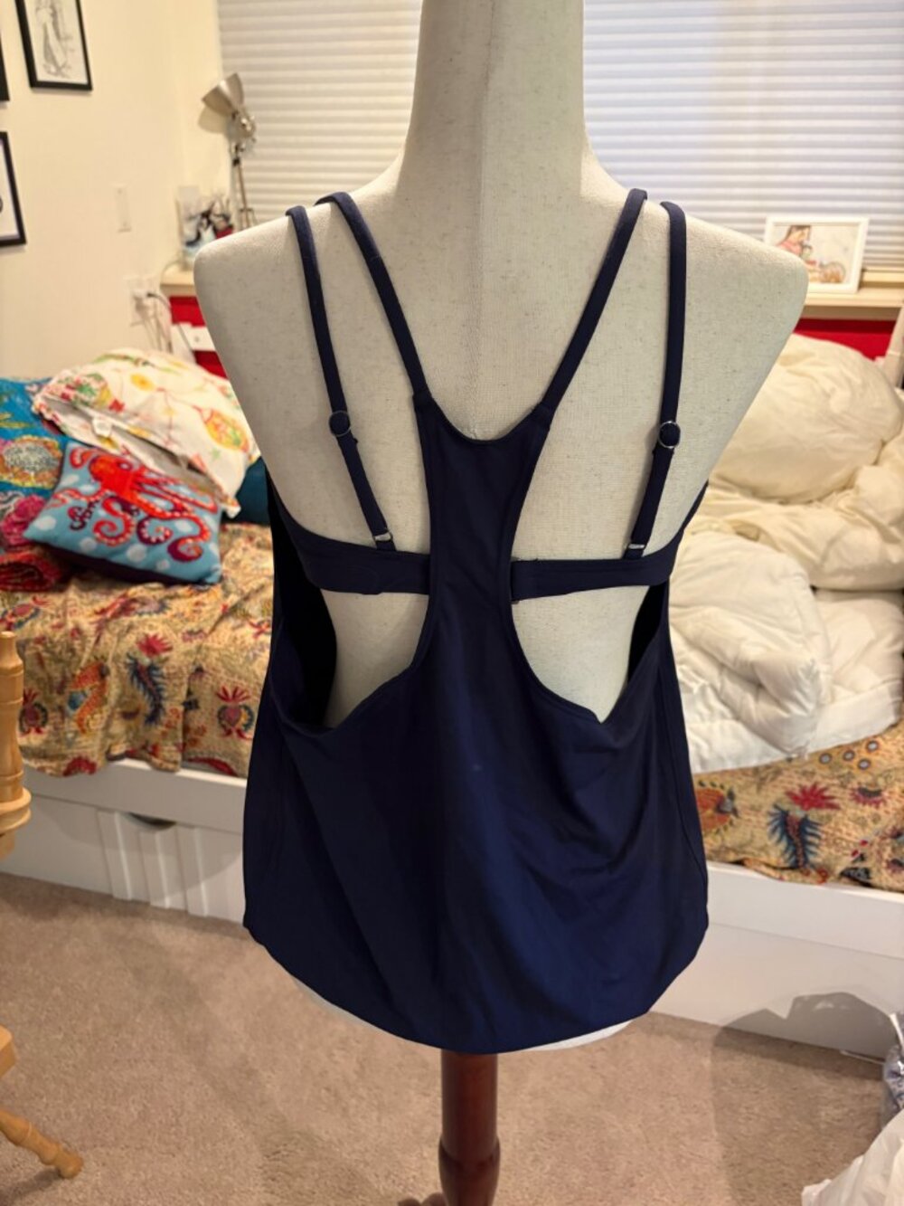 Athleta Blouson Tankini Top Size 36 D/DD